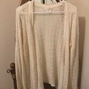 White Lace Crochet Sleepwear Robe/Cardigan